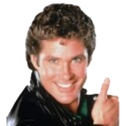 Hasselhoff Knight Rider Thumbs Up emoji
