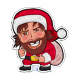 Bearded Santa Dance emoji