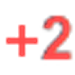 Plus 2 Number emoji