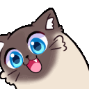 Cat Blue Eyes Happy emoji