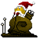 Santa Snail emoji