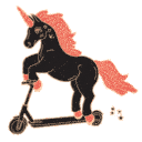 Unicorn Scooter emoji