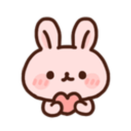 Pink Bunny Heart Hands emoji