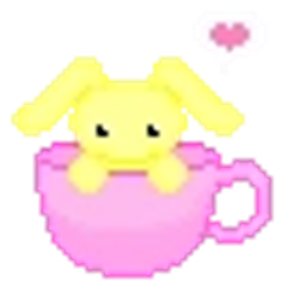 Bunny Teacup Heart emoji