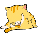 Cat Licking Balls emoji