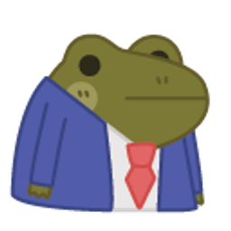 Neutral Corporate Frog emoji