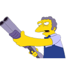 Moe Szyslak Shotgun Simpsons emoji
