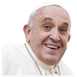 Pope Francis Smile Wave emoji