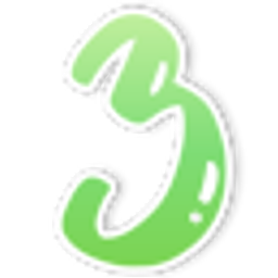 Green Number Three emoji