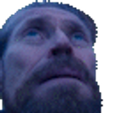Bearded Guy Looking Up emoji