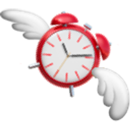 Clock With Wings emoji
