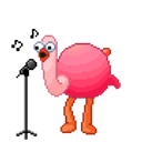Singing Flamingo emoji