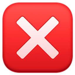 Red Negative Squared Cross Mark emoji