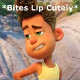 Bites Lip Cutely emoji