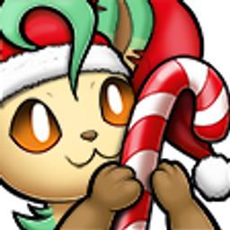 Leafeon Santa emoji