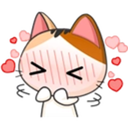 Blushing Cat Happy emoji