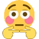 Awkwardflushed emoji
