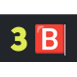 Number 3 Red B Block emoji