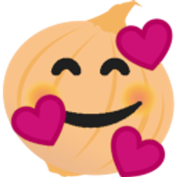 Onion Smiling With Hearts emoji