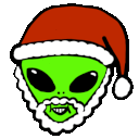 Alien Santa emoji