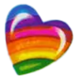 Lisa Frank Rainbow Heart emoji