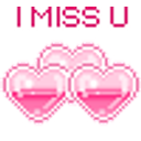 Miss You Hearts emoji