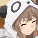 Girl Panda Hood Smile emoji