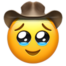 Cowboy Holding Back Tears emoji
