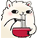 Llama Eatingramen emoji