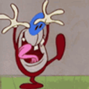 Stimpy Crazy emoji