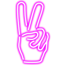 Neon Peace emoji