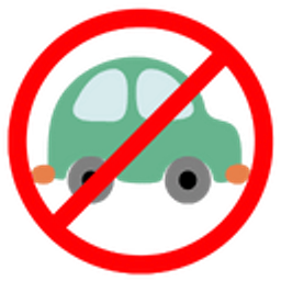No Car emoji