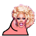 Rupaul Party Parrot emoji