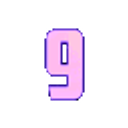 Pink Number 9 Bold emoji