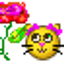 Cat Eating Flower emoji