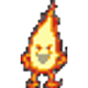 Flame Winking emoji