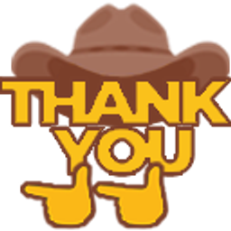 Cowboy Thank You Finger Guns emoji