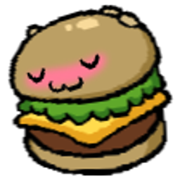 Burger Blush emoji
