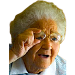 Grandma Peering Through Glasses emoji