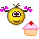 Girl With Cupcake emoji