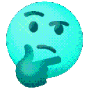 Teal Think emoji