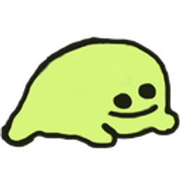 Green Blob Smile emoji