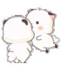 Panda Run Hug emoji