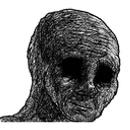 Sketched Hollow Face emoji