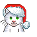 Xmas Cat White emoji