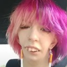 Pink Hair Pencil Bite emoji