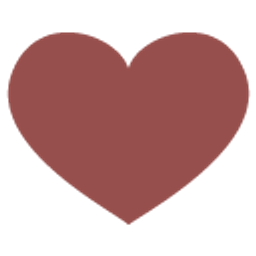 Heart Pantone 2015 Marsala emoji