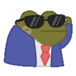 Corporate Frog Cool emoji