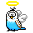 Angel Bird Blue emoji