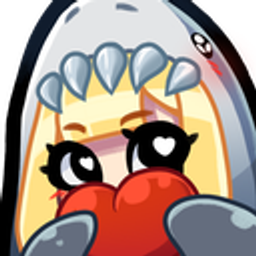 Shark Girl Heart Hug emoji